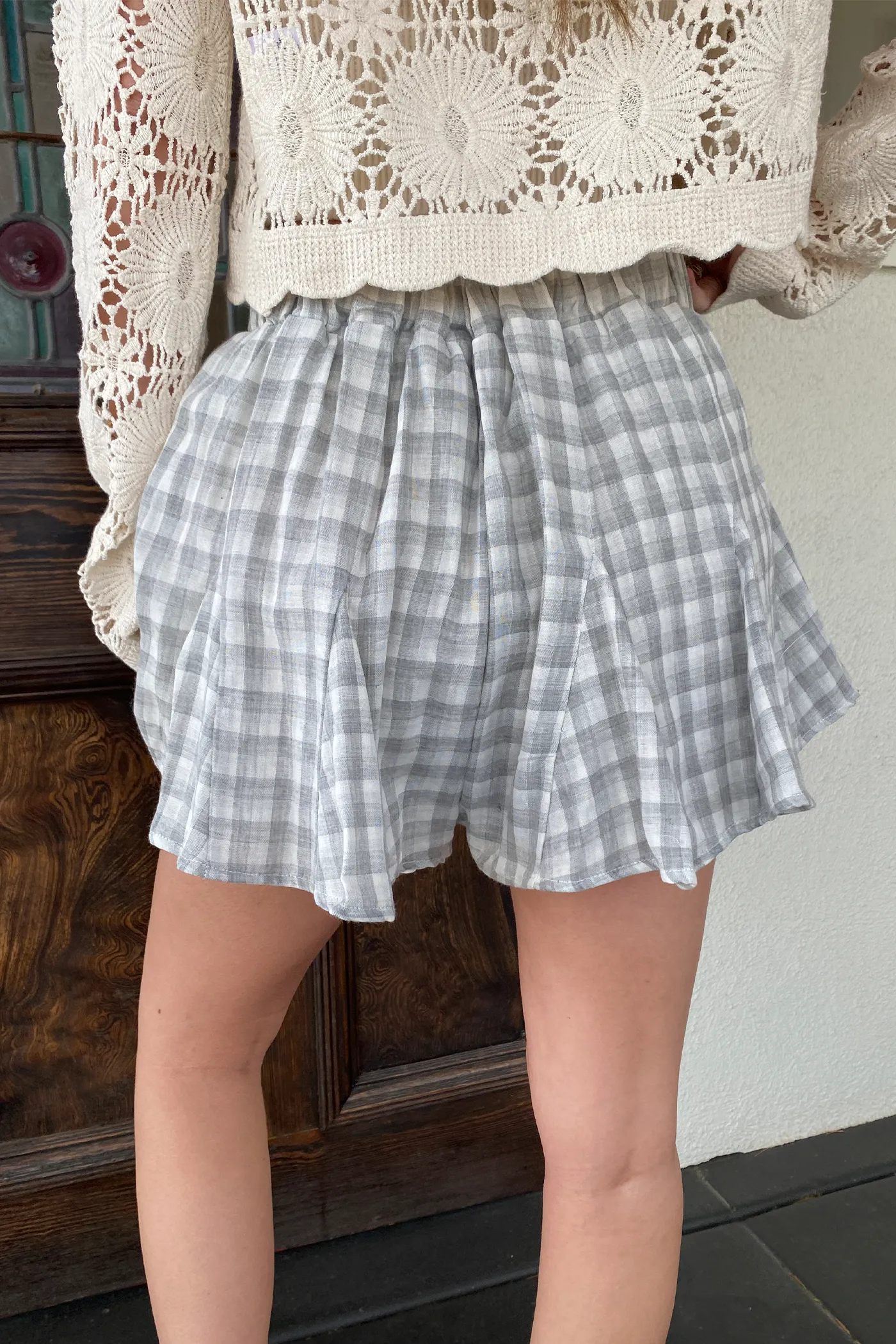 Gingham Skort
