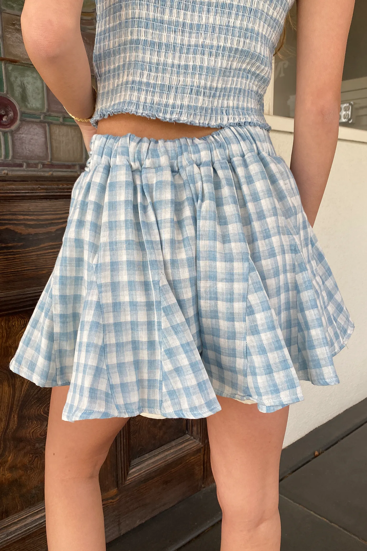 Gingham Skort
