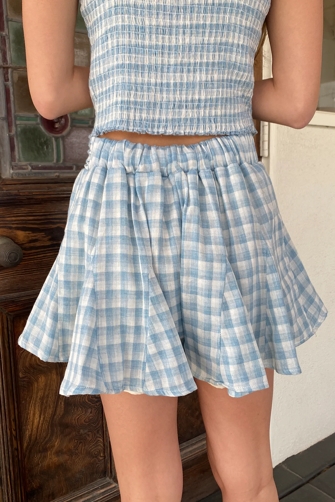Gingham Skort