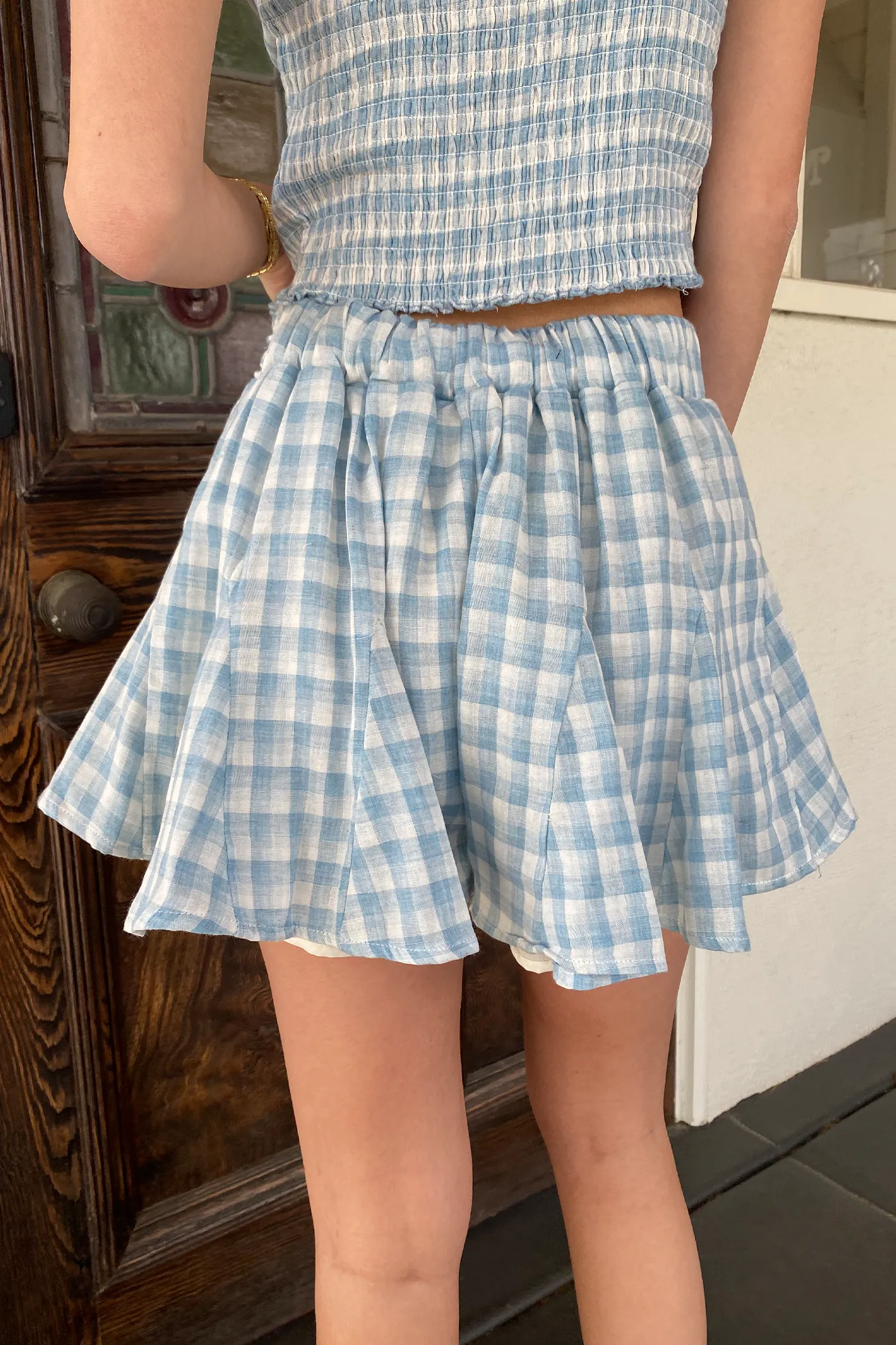 Gingham Skort