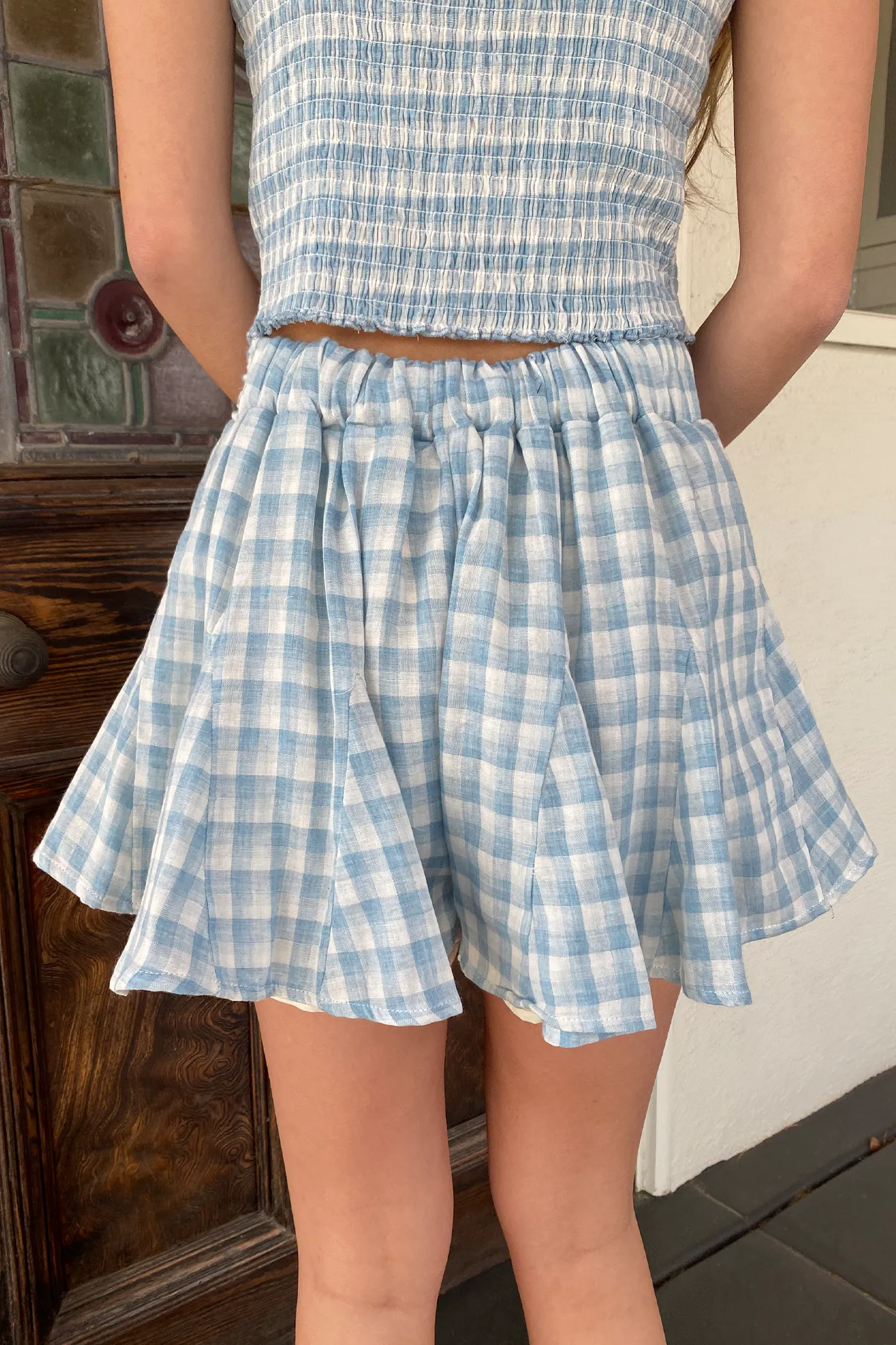 Gingham Skort