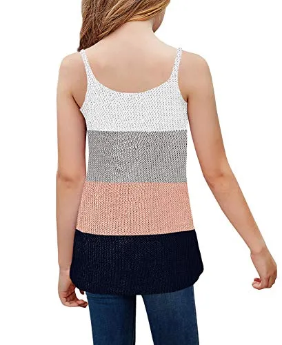 Girls' Rainbow Sweater Tank Top