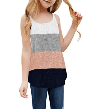 Girls' Rainbow Sweater Tank Top