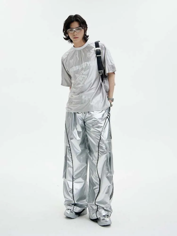 Glossy Oversize Metallic T-Shirt【s0000006751】