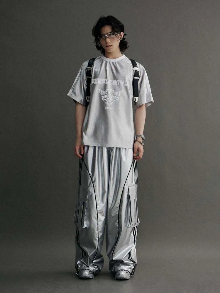 Glossy Oversize Metallic T-Shirt【s0000006751】