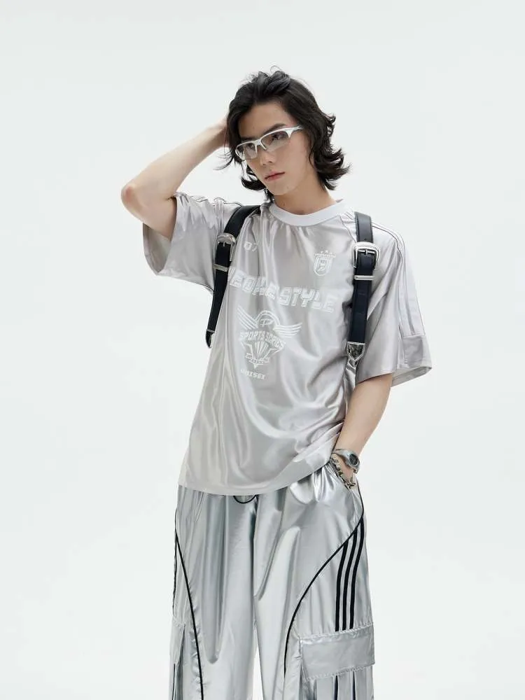 Glossy Oversize Metallic T-Shirt【s0000006751】