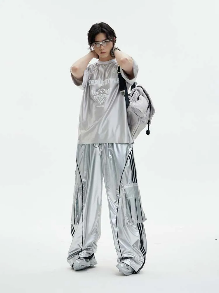 Glossy Oversize Metallic T-Shirt【s0000006751】