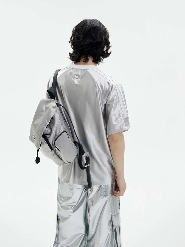 Glossy Oversize Metallic T-Shirt【s0000006751】
