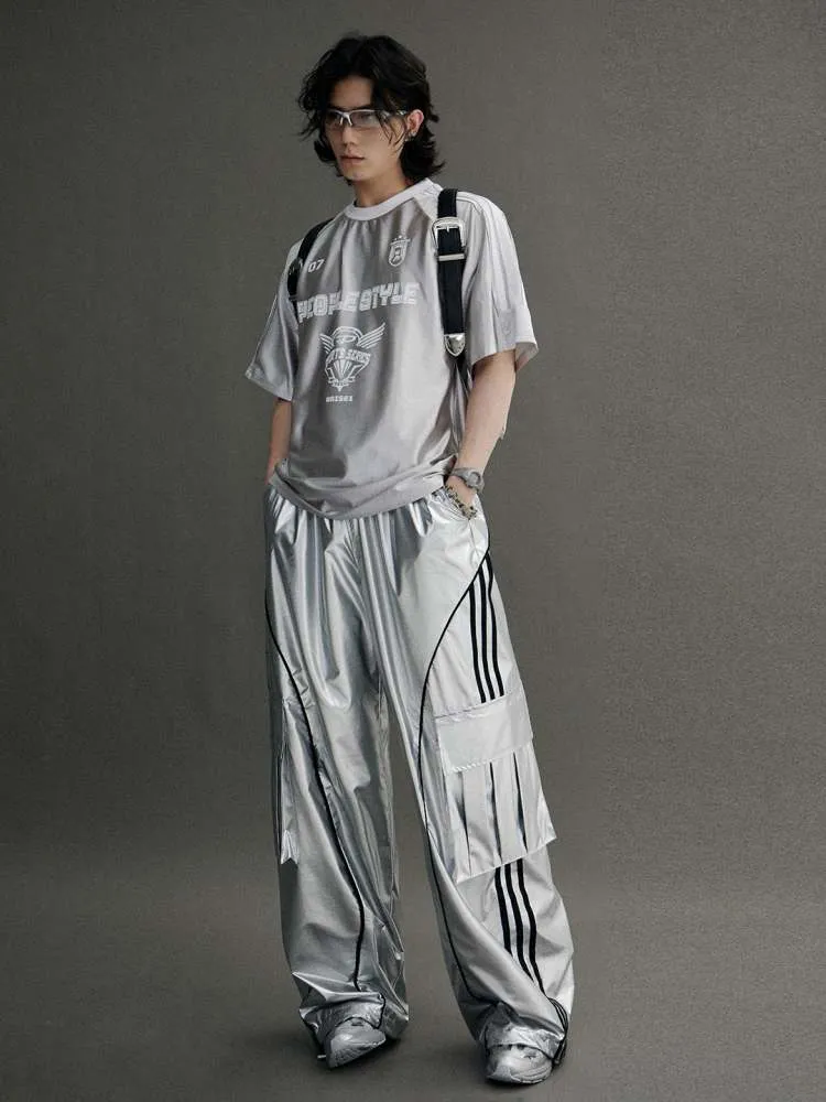 Glossy Oversize Metallic T-Shirt【s0000006751】