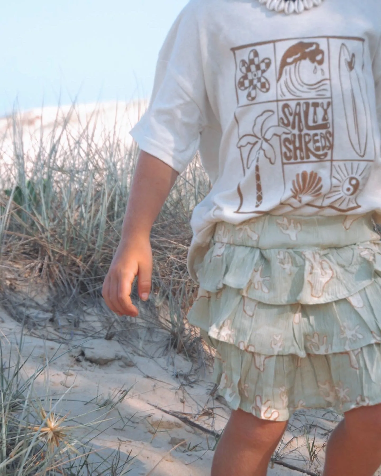 Golden Dayz summer flow skirt - Khaki