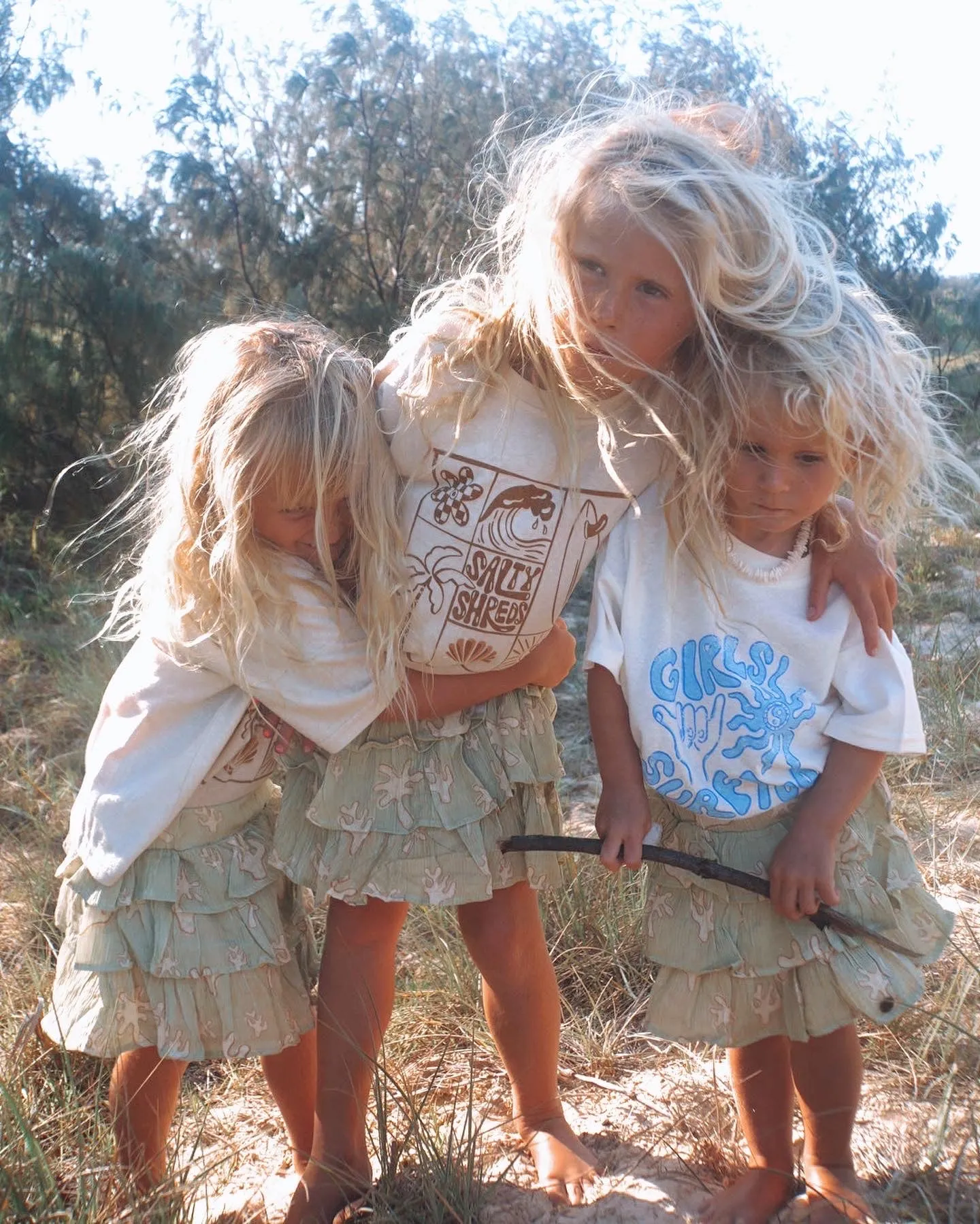 Golden Dayz summer flow skirt - Khaki
