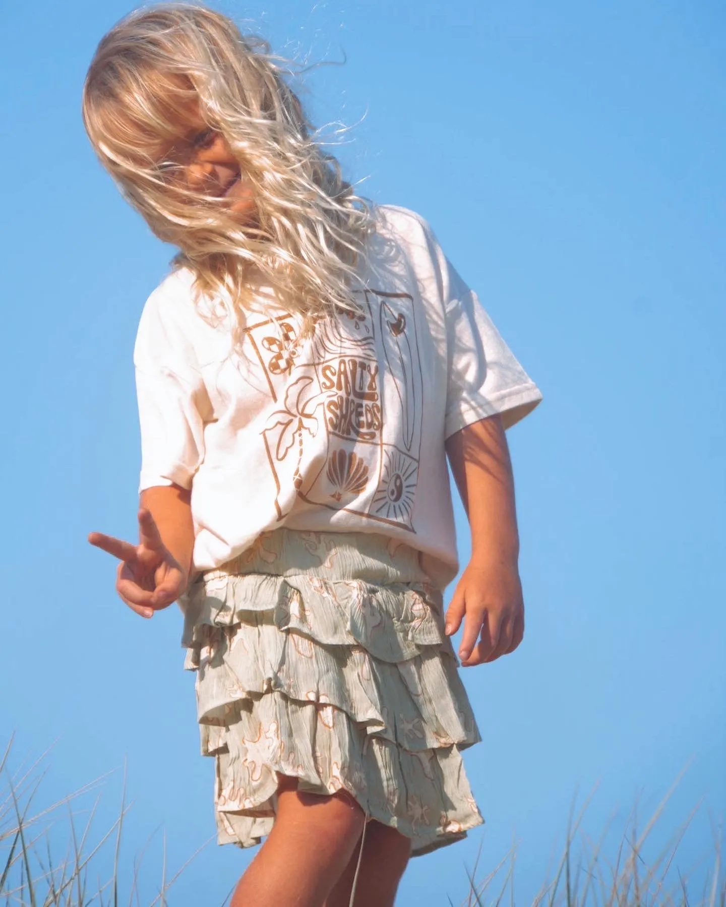 Golden Dayz summer flow skirt - Khaki