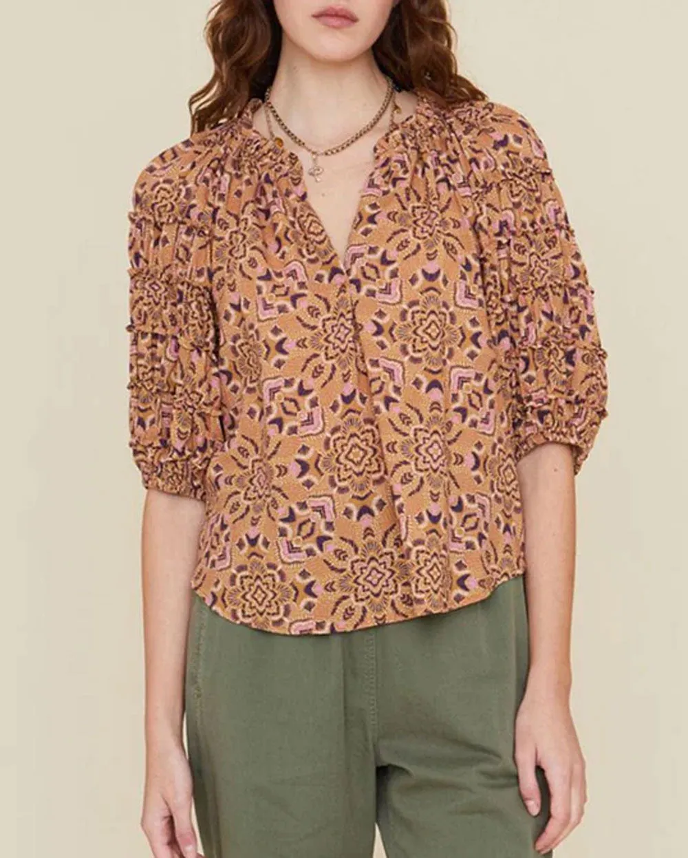 Golden Flora Lucia Top