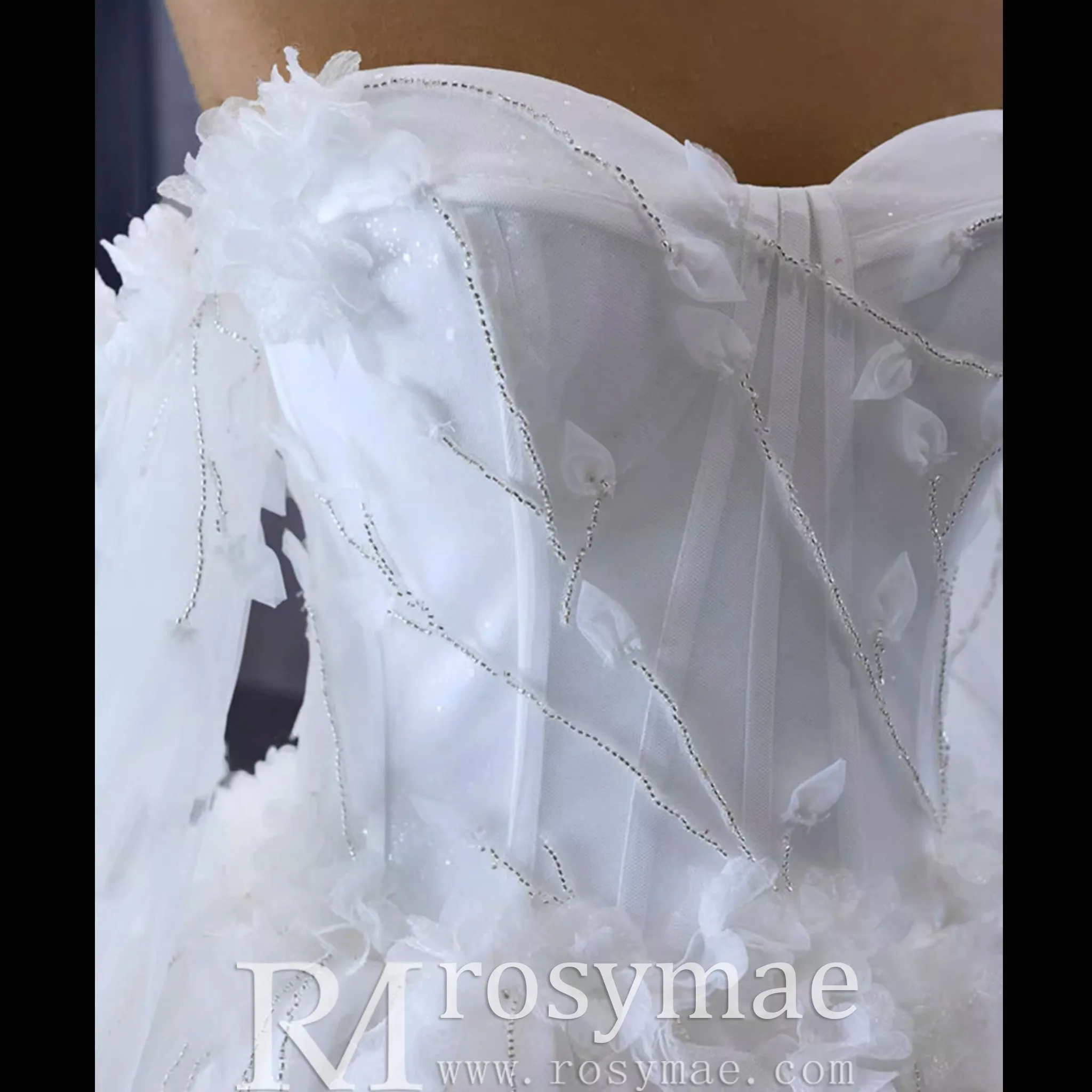 Gorgeous Puffy Ball Gown Wedding Dress with Detachable Long Sleeve