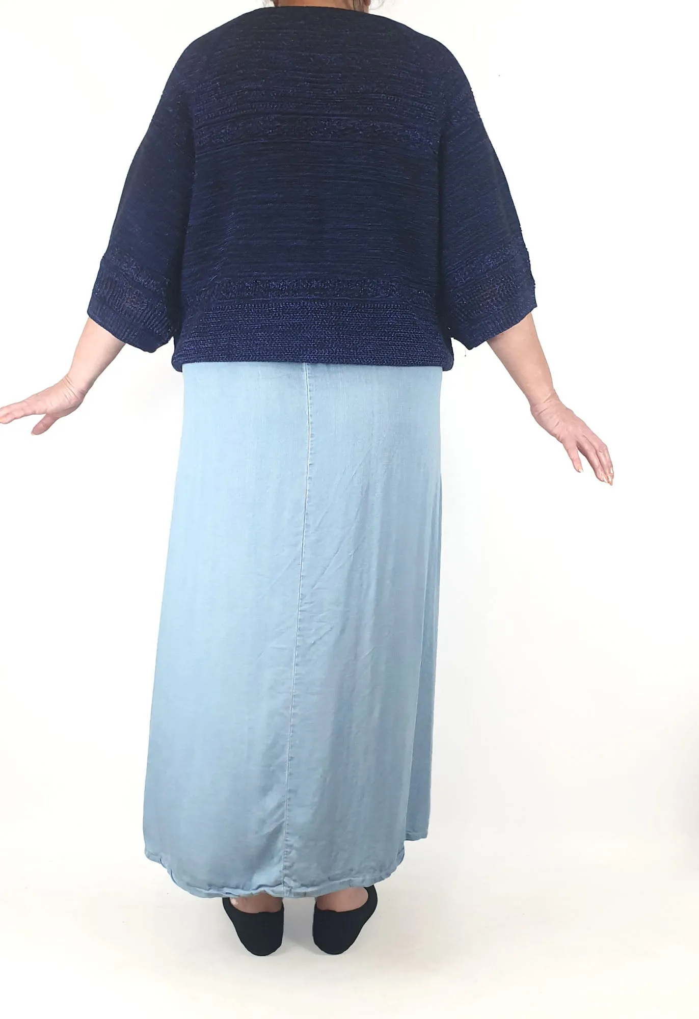 Gorman blue metallic knit top size 18 (2024 style)