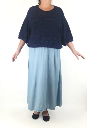 Gorman blue metallic knit top size 18 (2024 style)