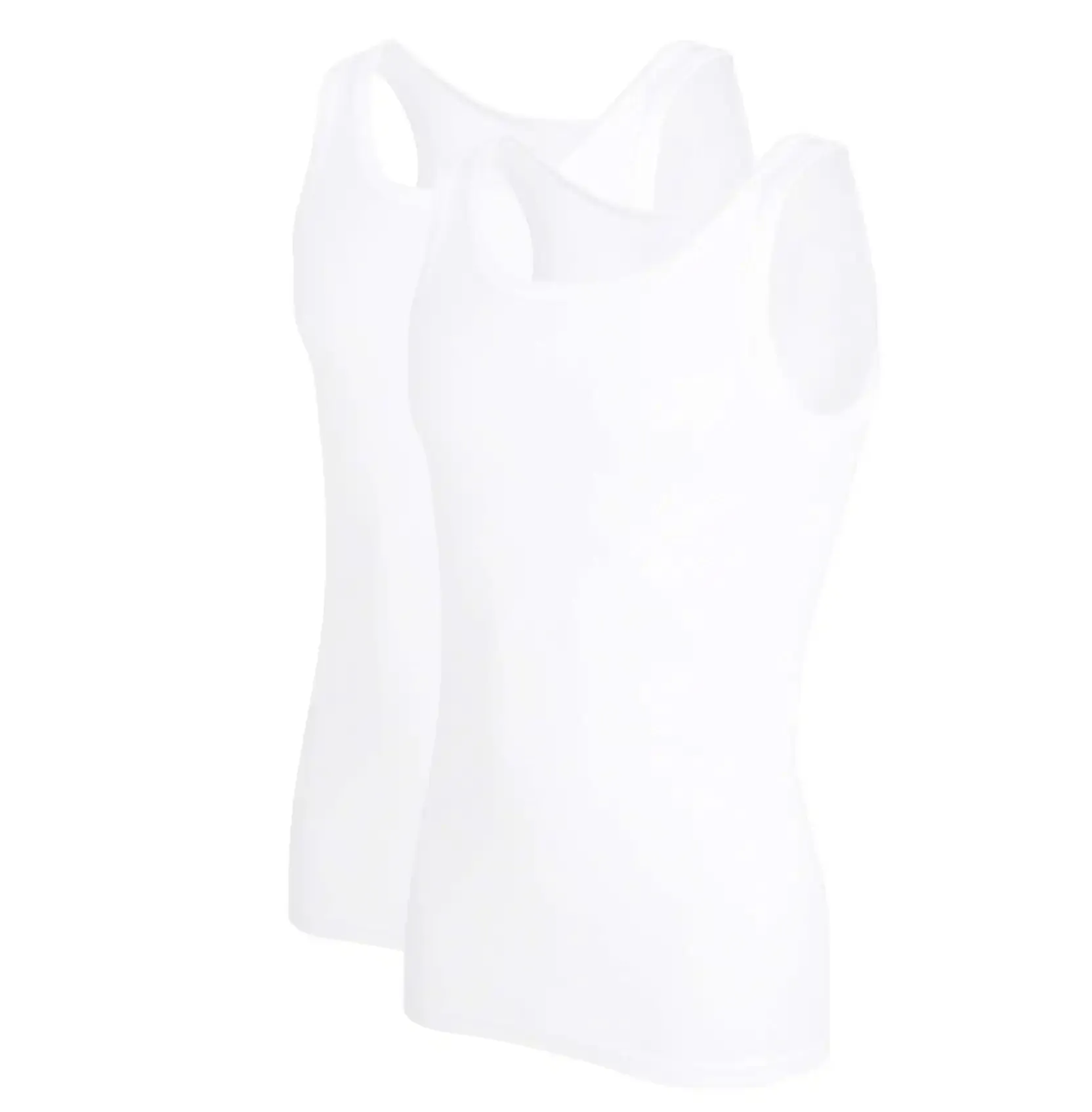 Götzburg Classic Fine Rib Cotton Vest 2 Pack - White
