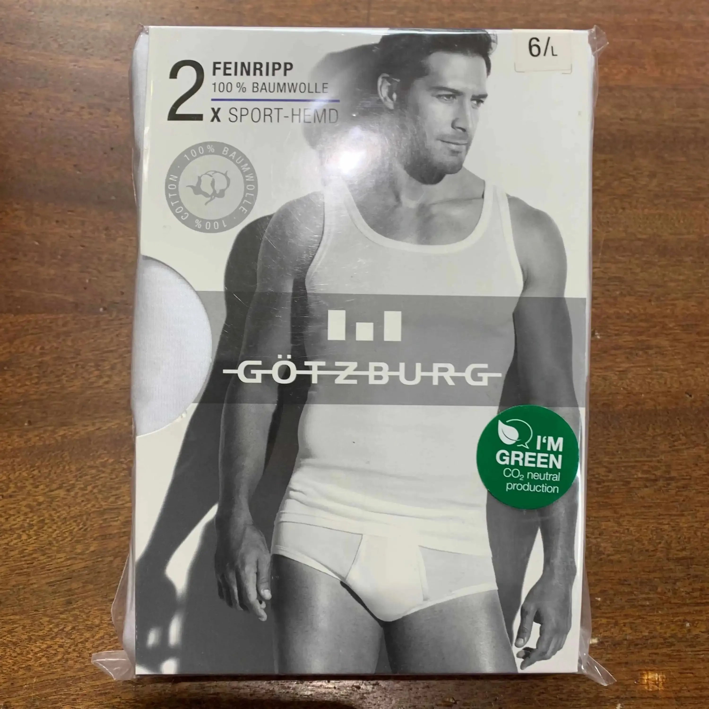 Götzburg Classic Fine Rib Cotton Vest 2 Pack - White
