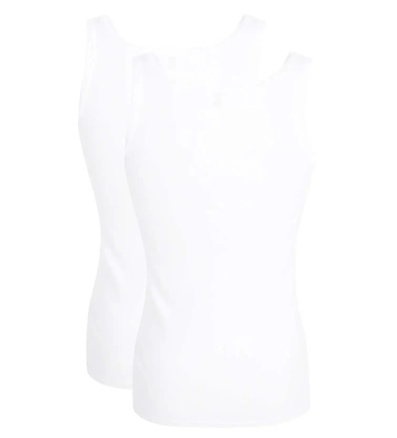 Götzburg Classic Fine Rib Cotton Vest 2 Pack - White