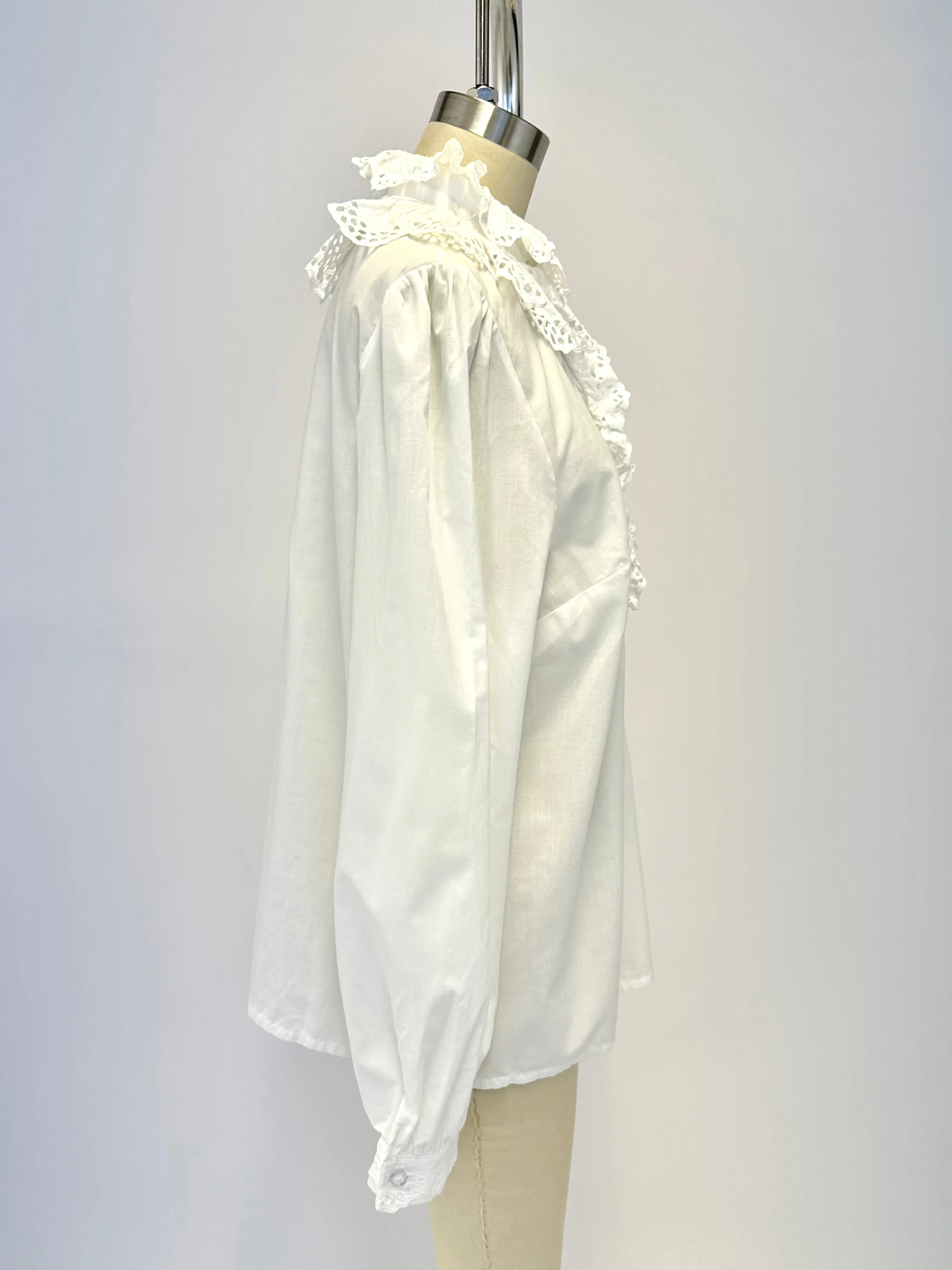 Guipure Lace Ruffle Top