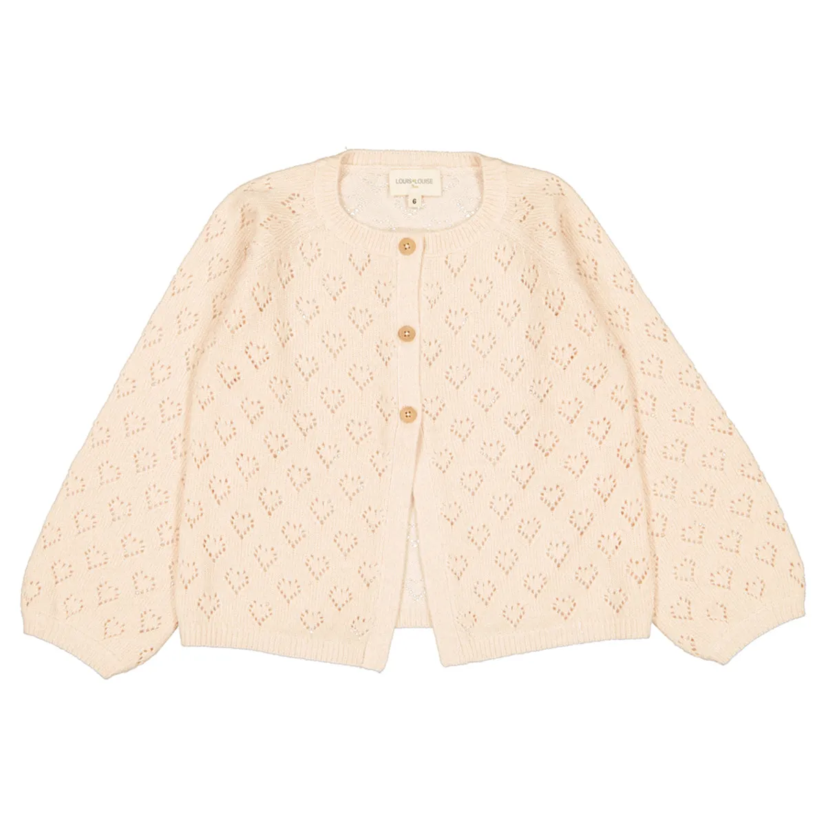 Gulsah Knitted Heart Lurex Cardigan