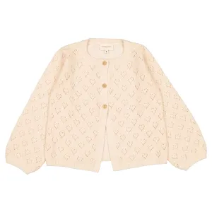 Gulsah Knitted Heart Lurex Cardigan