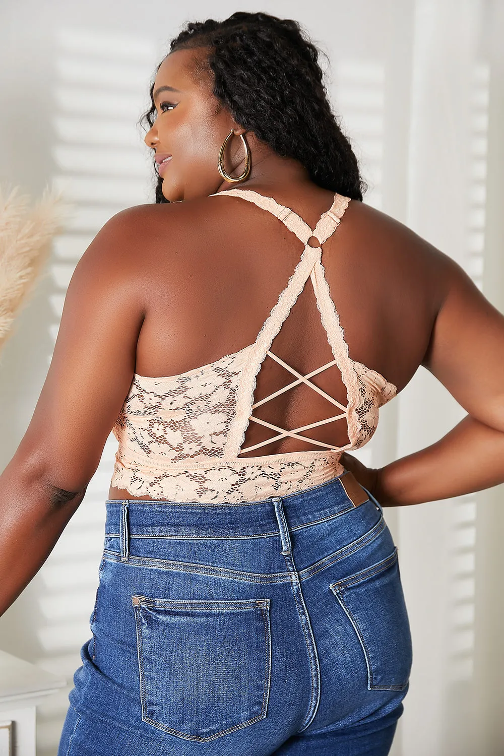 Hazel Blues® |  JadyK Crisscross Lace Bralette