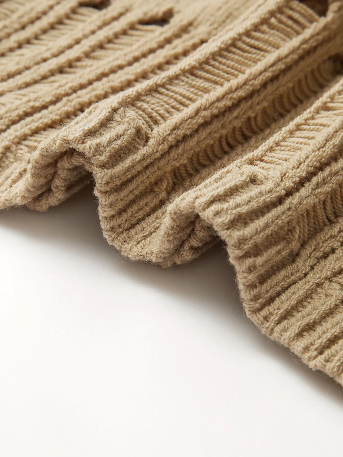 Hollow Out Stretch Sweater Vest