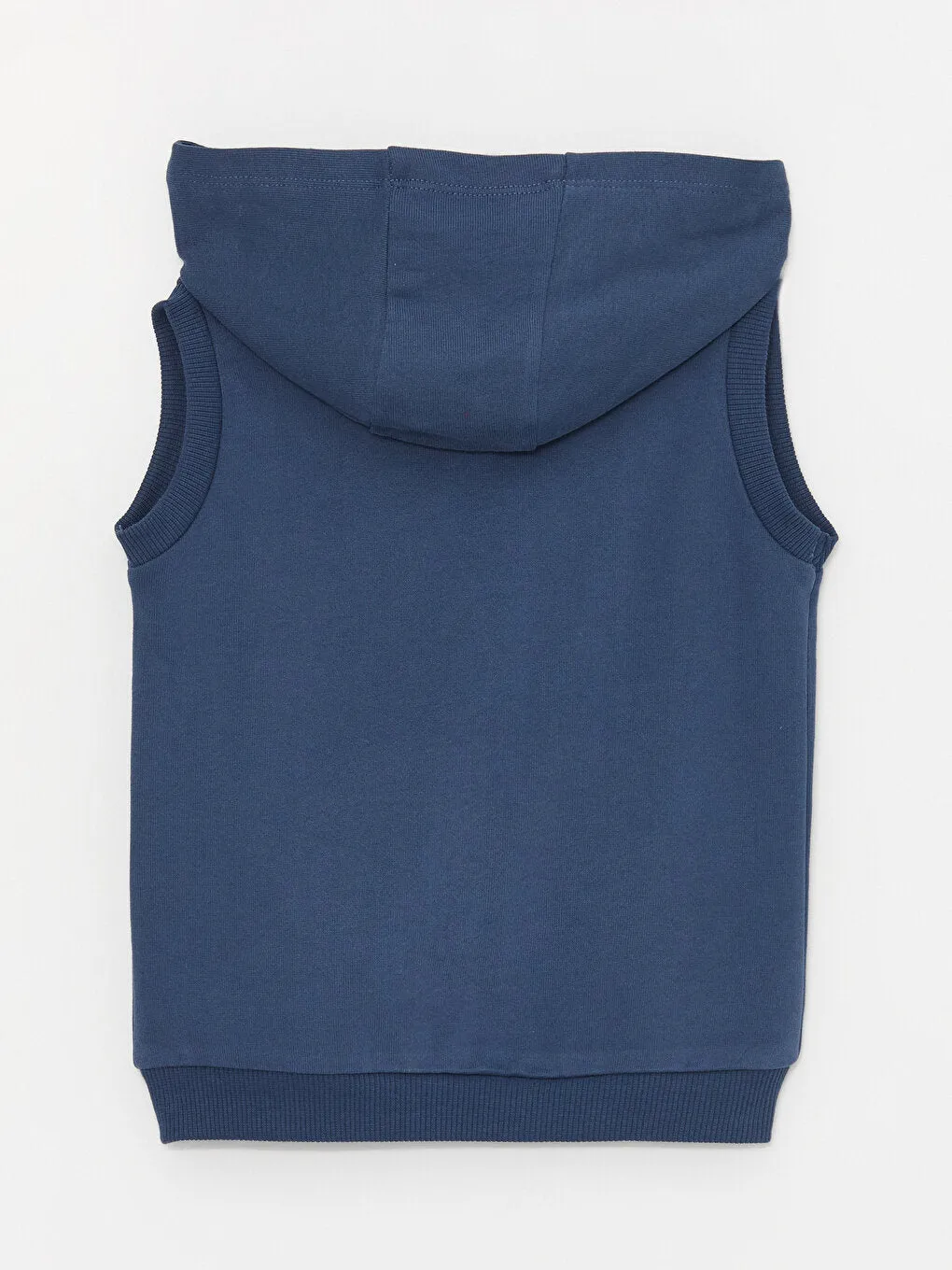 Hooded Basic Baby Boy Zipper Vest