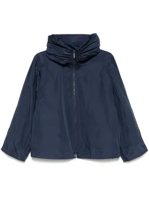 Hooded blouson jacket