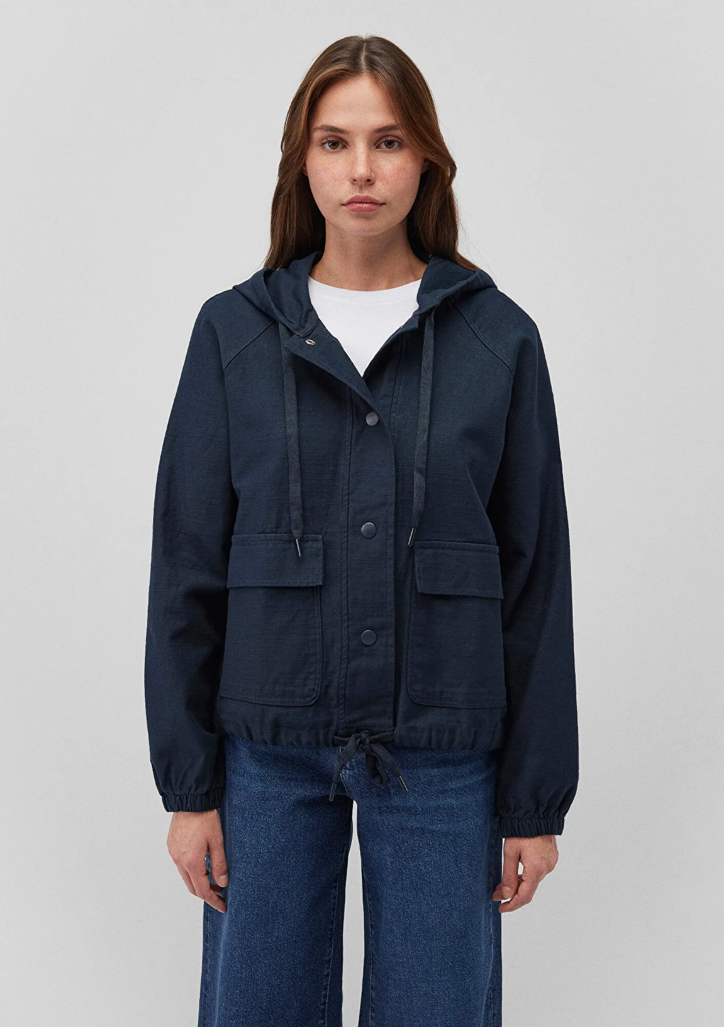 Hooded Navy Jacket