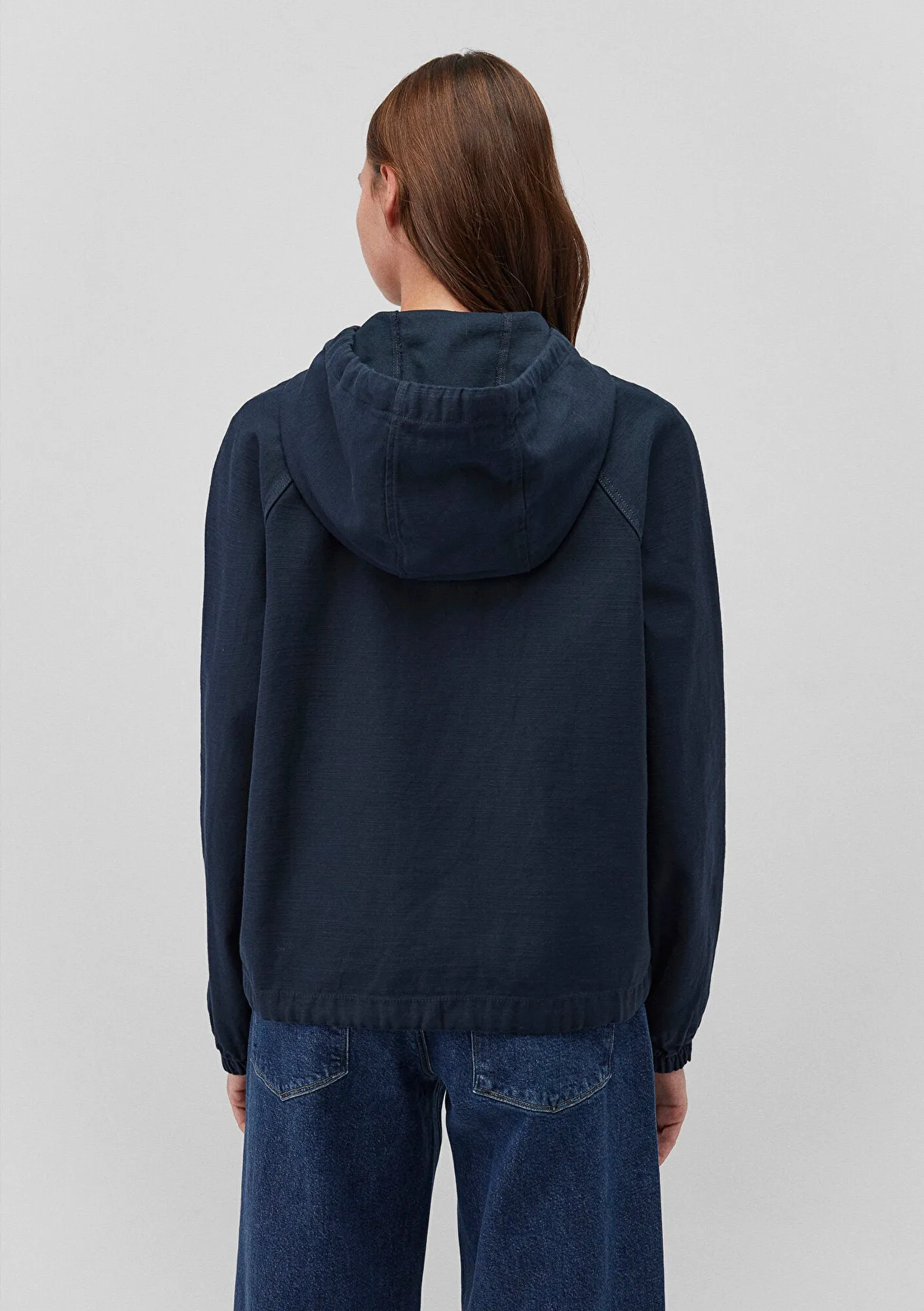Hooded Navy Jacket