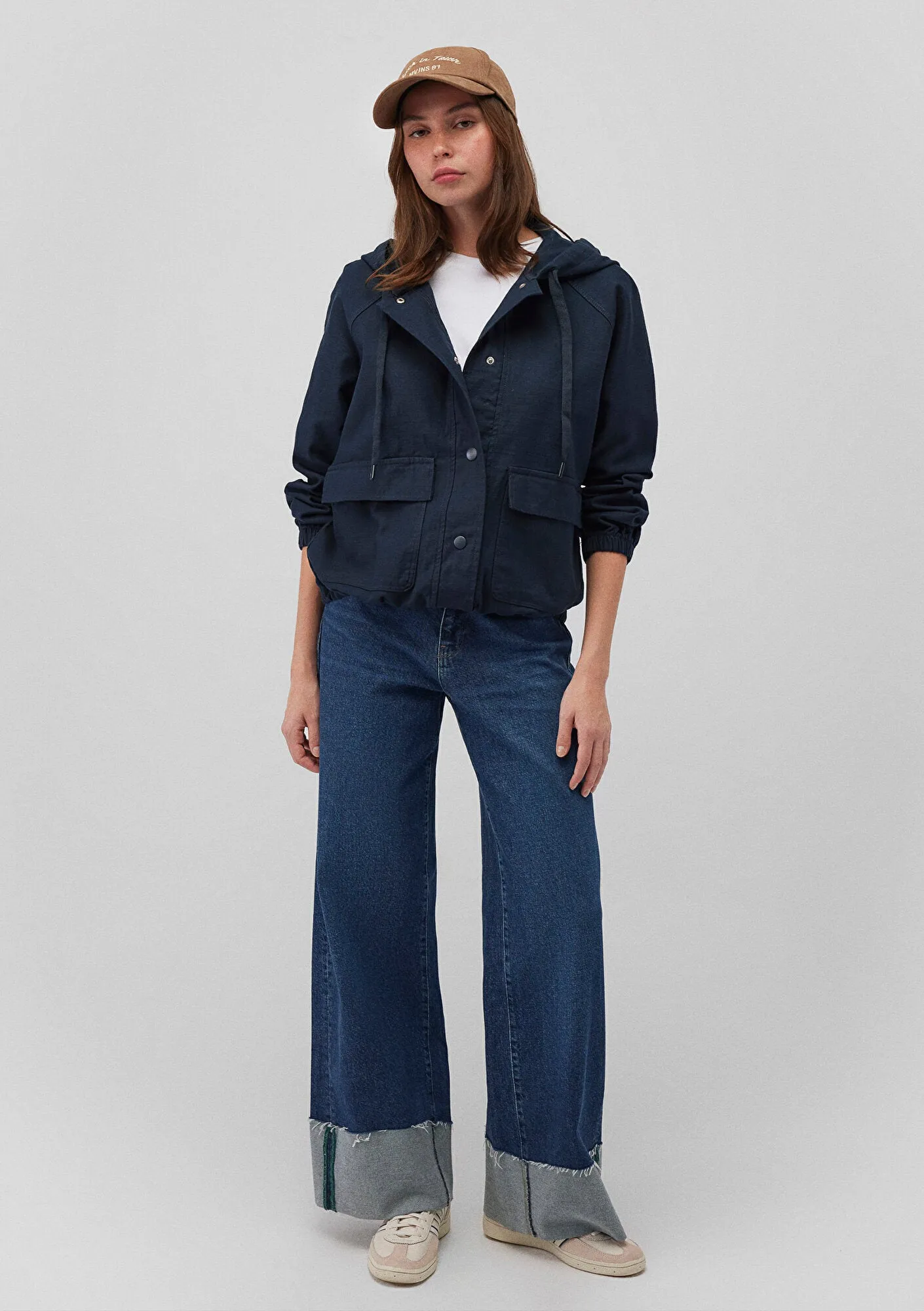 Hooded Navy Jacket