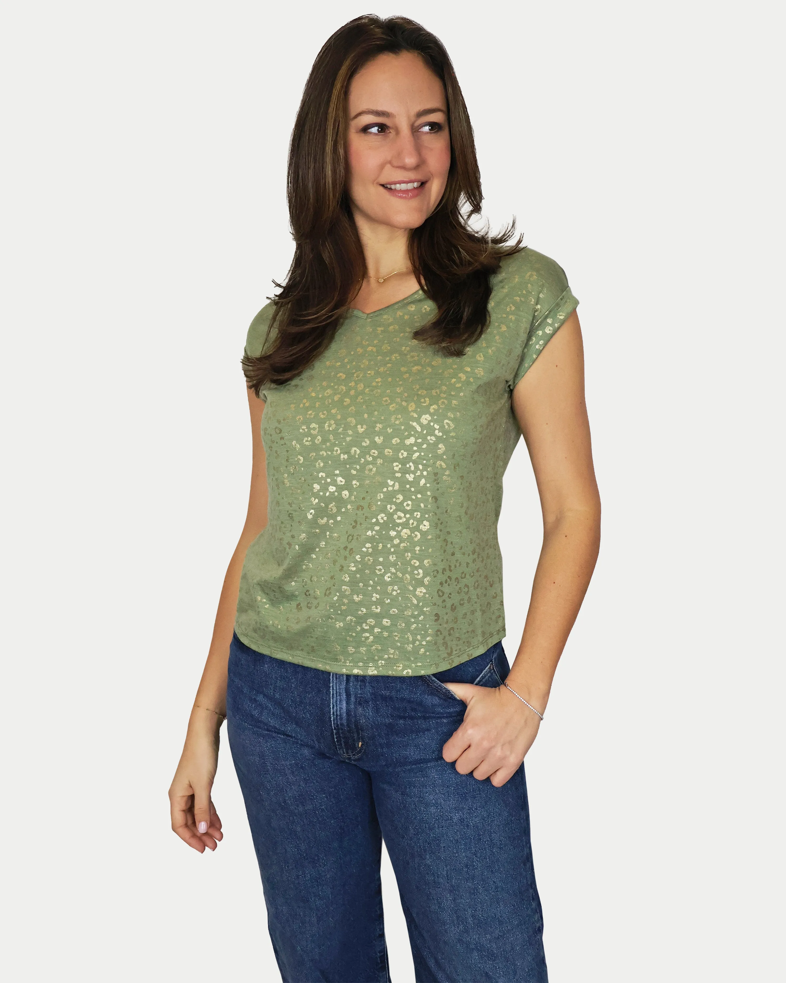 Isla Metallic Splash Tee