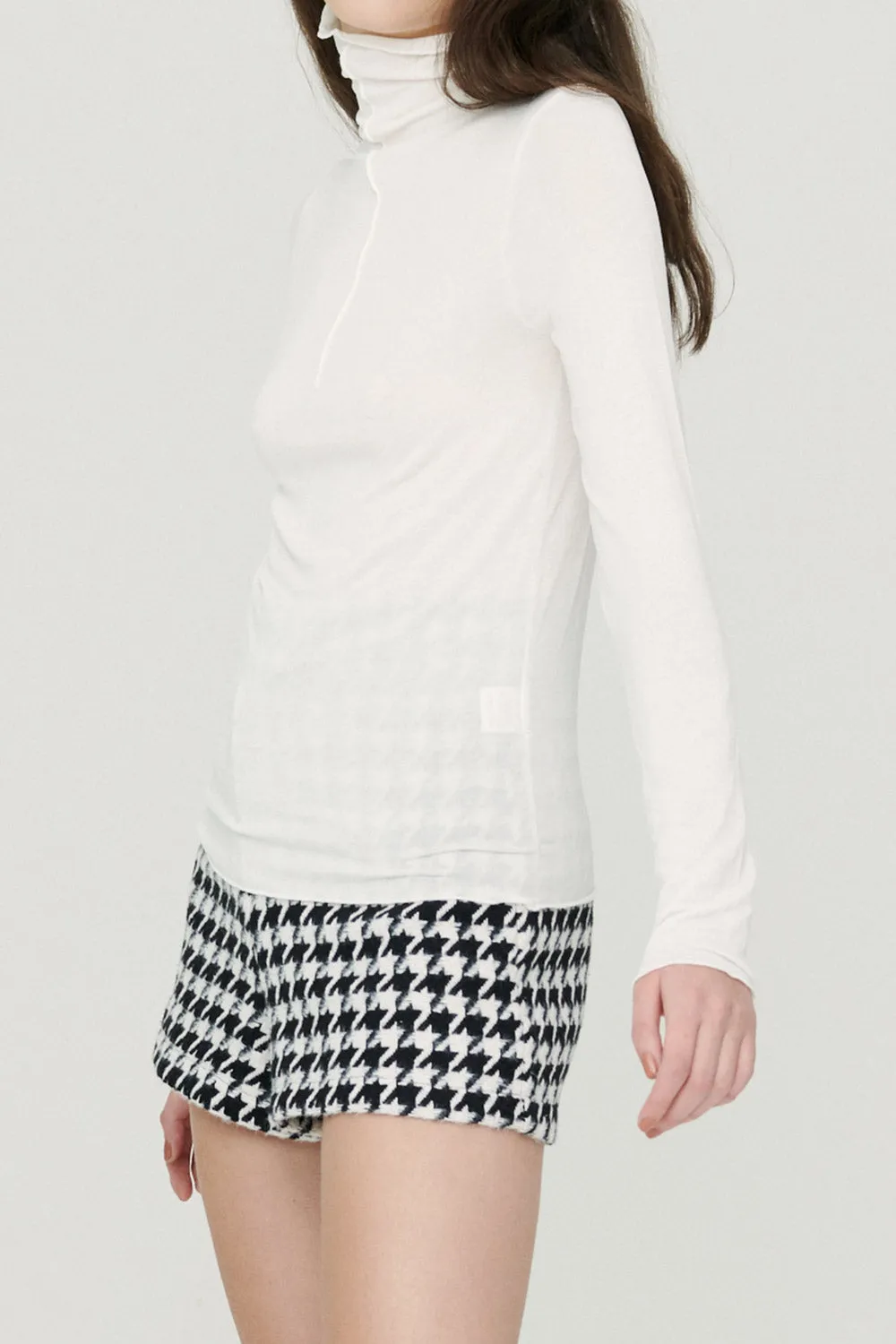 Ivy High Neck Sheer Top