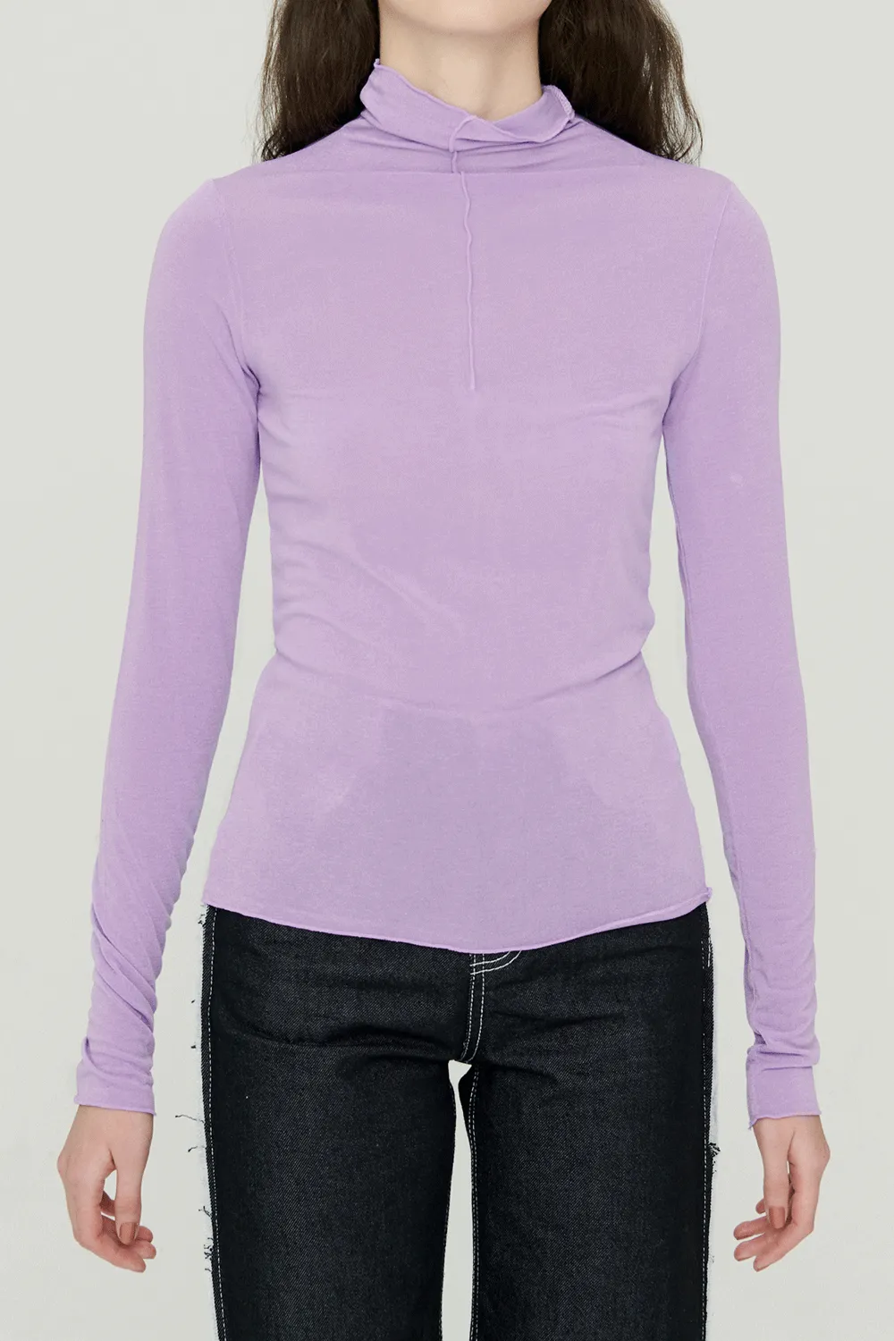 Ivy High Neck Sheer Top