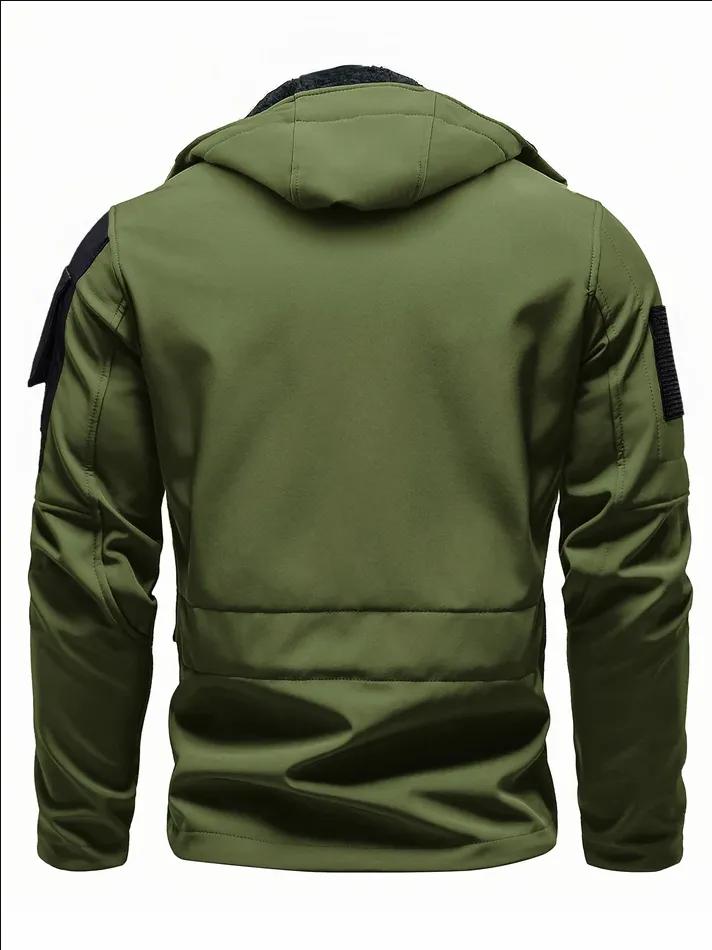 Jackets in tactical design with hood for active men