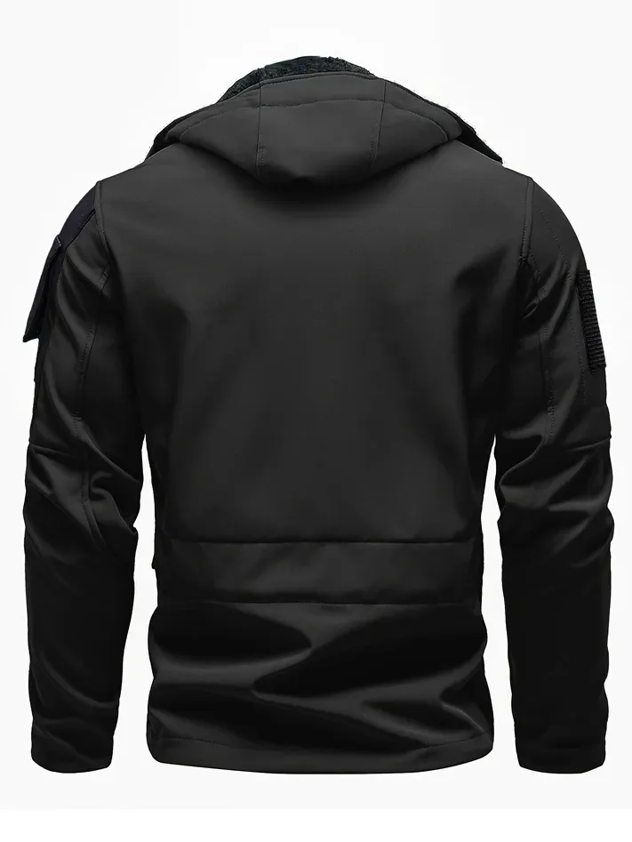 Jackets in tactical design with hood for active men