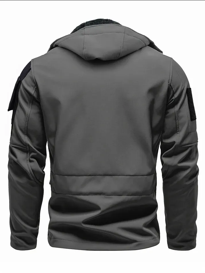 Jackets in tactical design with hood for active men