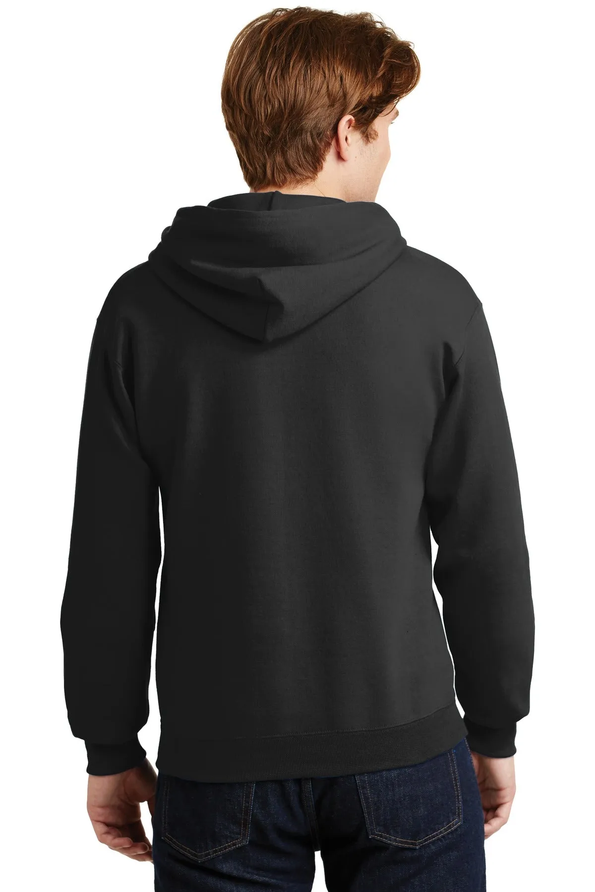 Jerzees Super Sweats NuBlend Pullover Hooded Sweatshirt.  4997M Black