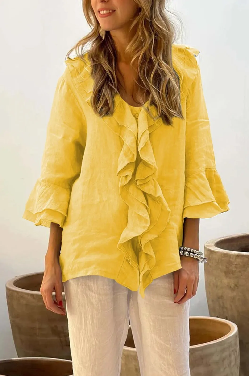 Jolie - Stylish Ruffled Blouse