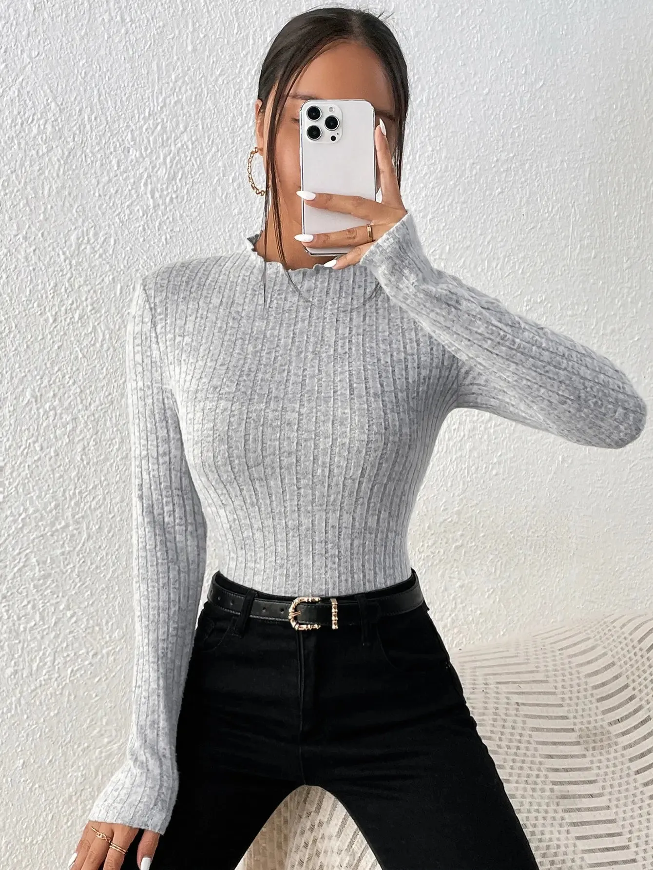KAYLEE | RUFFLED LONG SLEEVE BODYSUIT
