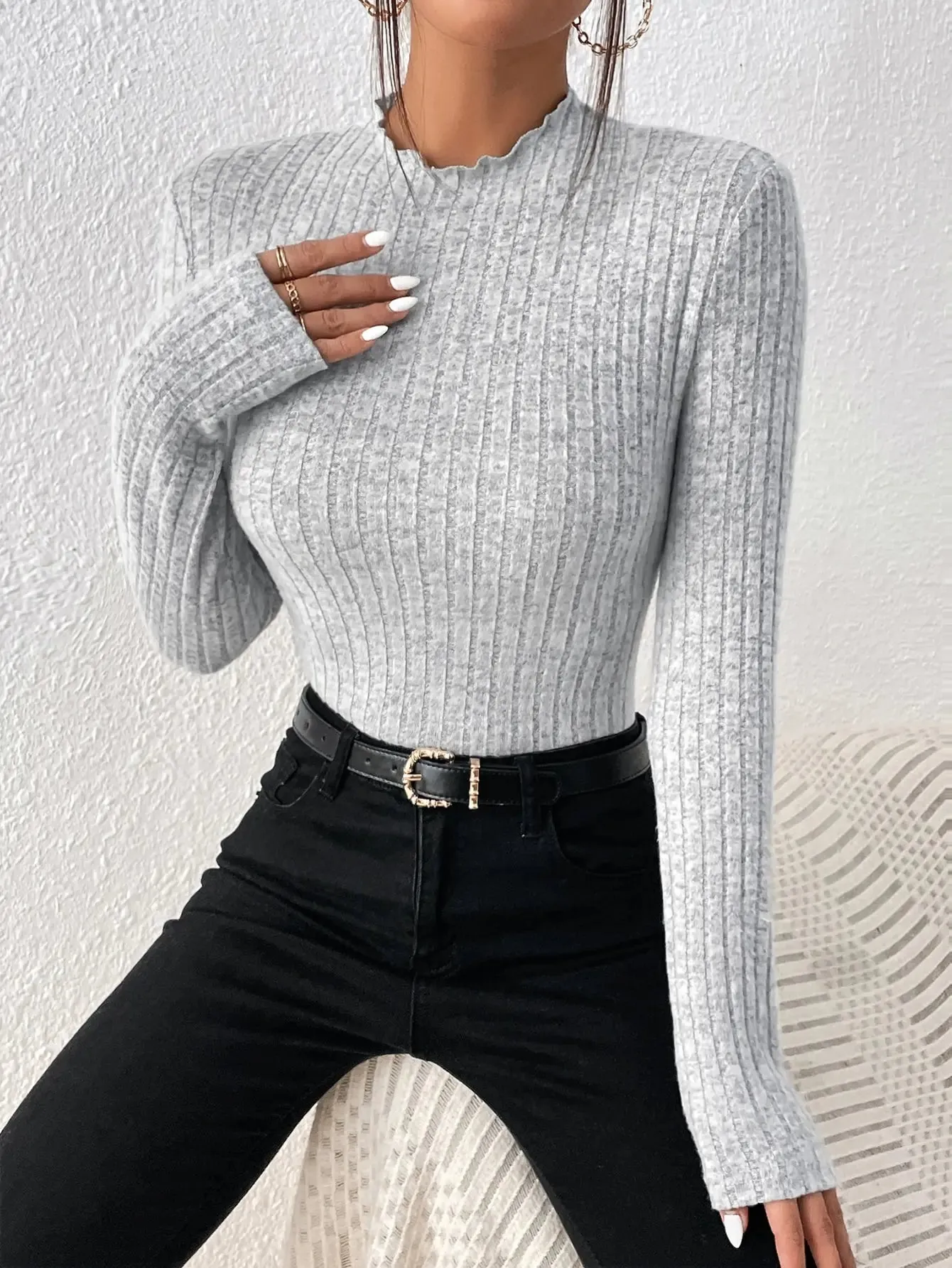 KAYLEE | RUFFLED LONG SLEEVE BODYSUIT