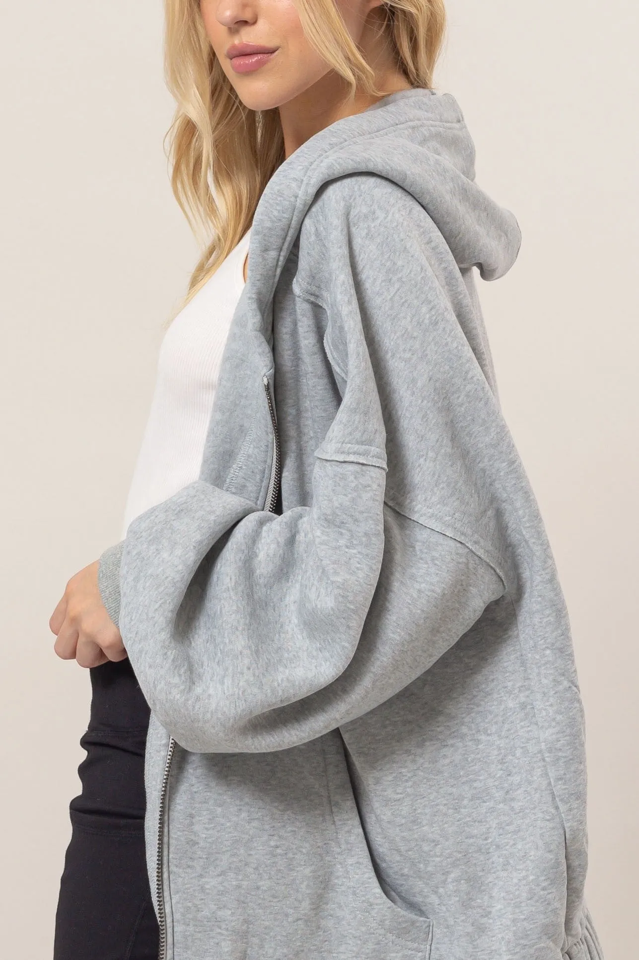 Kendall- French Terry Oversized Hood Jacket