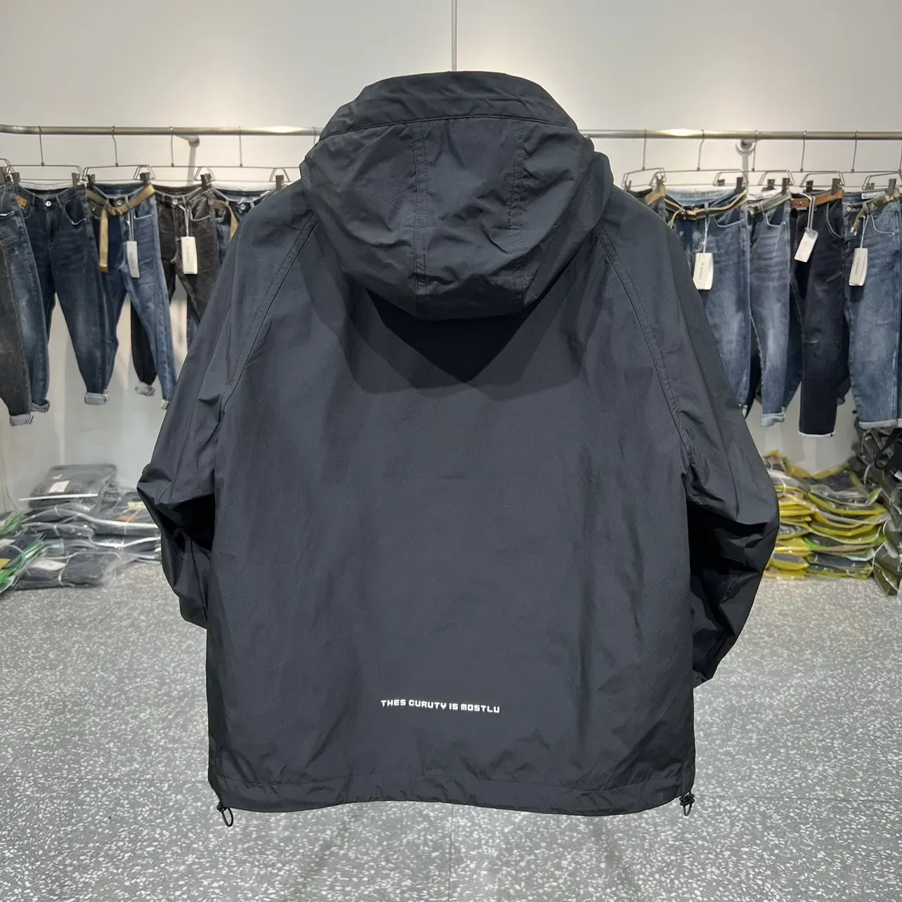 Kenny - men's hooded half-zip jacket