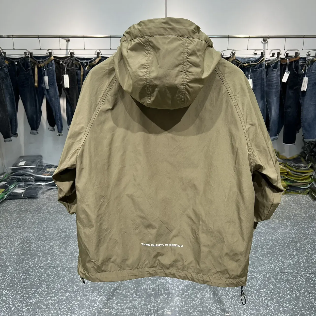 Kenny - men's hooded half-zip jacket