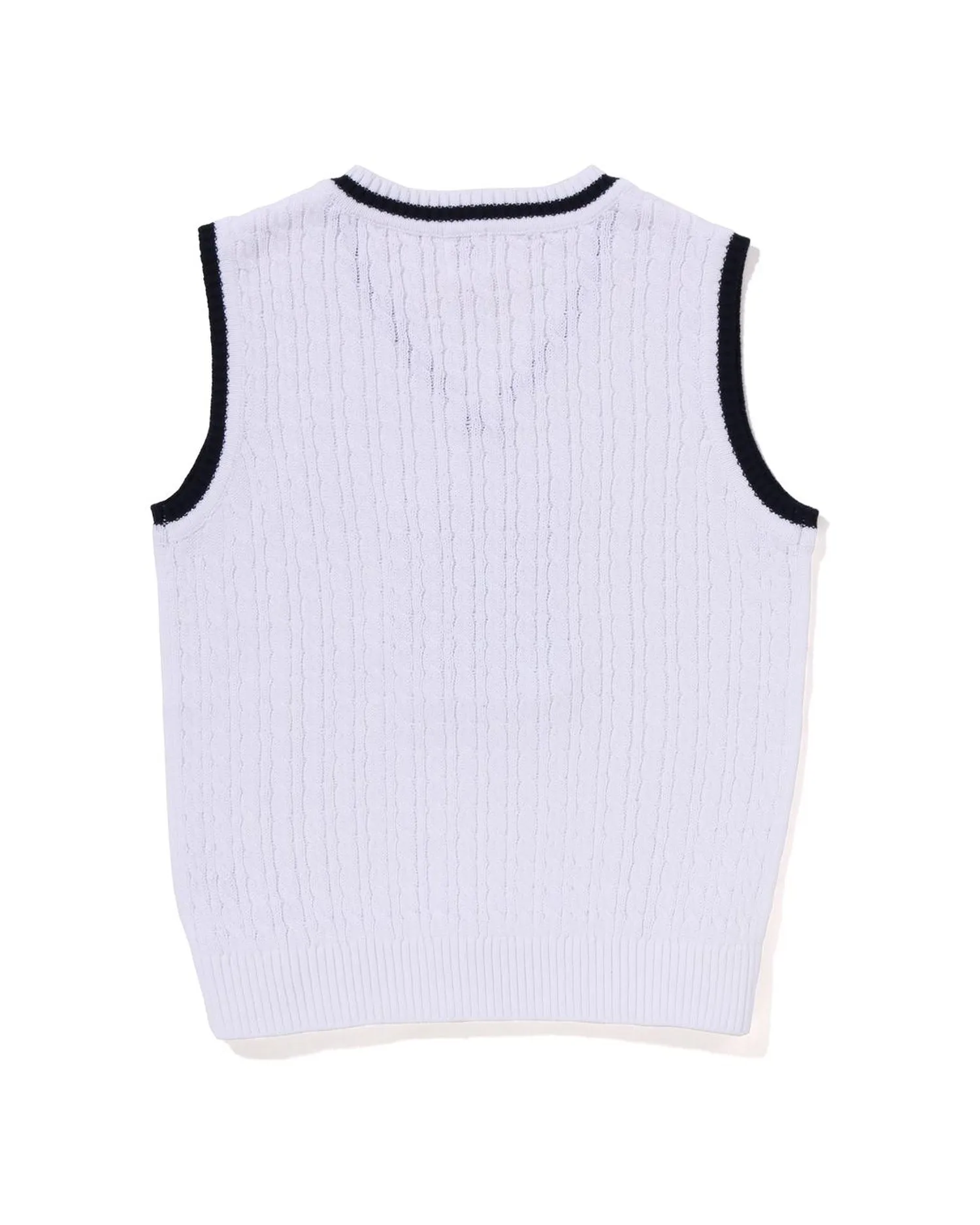 Kids Ape Head B Patch Cable Knit Vest Jr