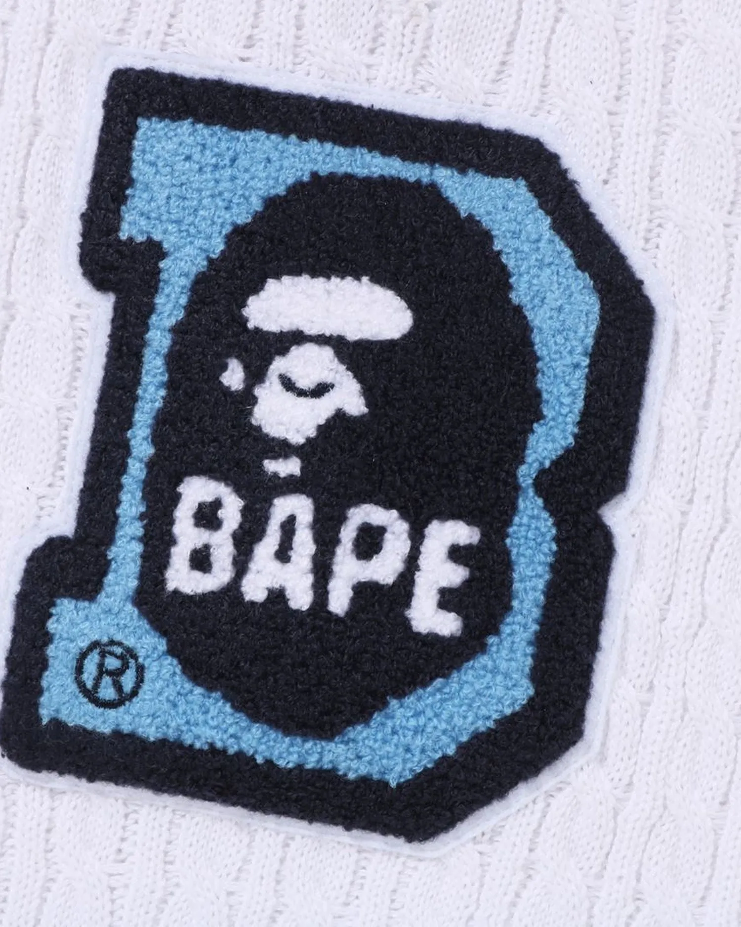 Kids Ape Head B Patch Cable Knit Vest Jr