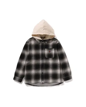 Kids Check Hooded Shirt Jacket