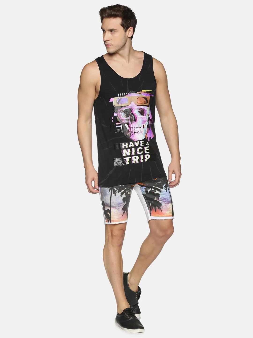 Kultprit Cotton Men Graphic Print Sleeveless T-Shirt
